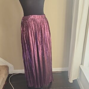 Nasty Gal Shiny Purple Maxi Skirt